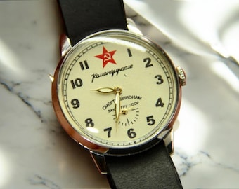 Pobeda Komandirskie Watch Men's  Death to Spies Soviet Vintage Military USSR