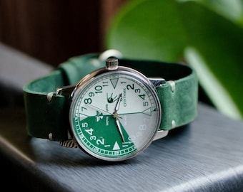 Sputnik WristWatch VSEMYR Day Night Rare Men's Military Soviet USSR