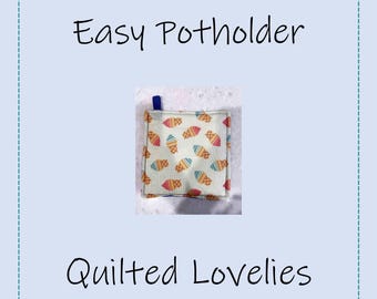 PDF Instant Download File - How to Make a Potholder - Lots of Pictures