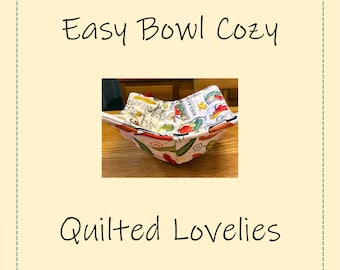 PDF Instant Download File - Make a Bowl Cozy - Easy-to-Follow Instructions, Lots of Pictures