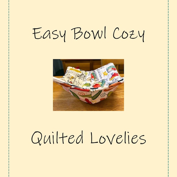 PDF Instant Download File - Make a Bowl Cozy - Easy-to-Follow Instructions, Lots of Pictures