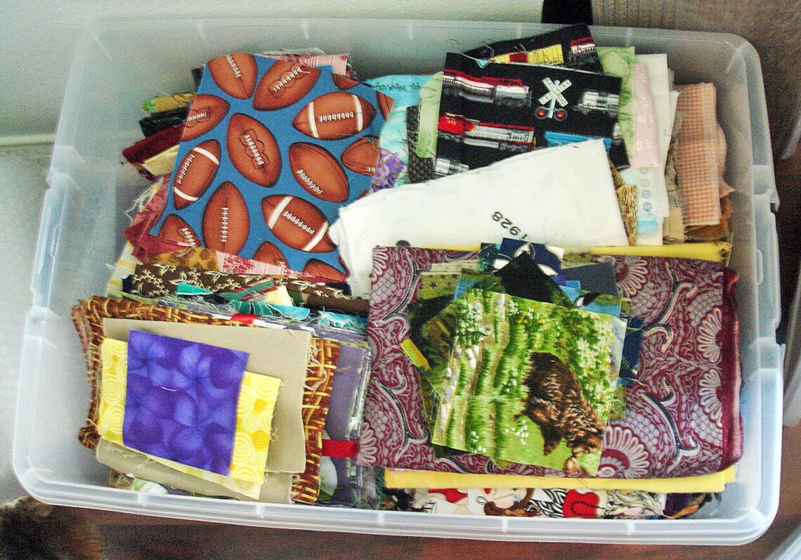 Fabric By The Pound Fabric Grab Bag 1 Pound All Sizes & Etsy