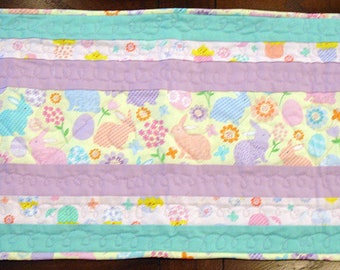 Quilted Easter Table Runner - Hippity Hoppity, 20% Off - Was 45.00, Free Shipping