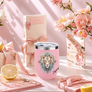 Bicchieri personalizzati in acciaio inossidabile, tazze personalizzate con 12 segni zodiacali e nome, tazze da viaggio termiche personalizzate, regalo unico e personalizzabile per lui/lei