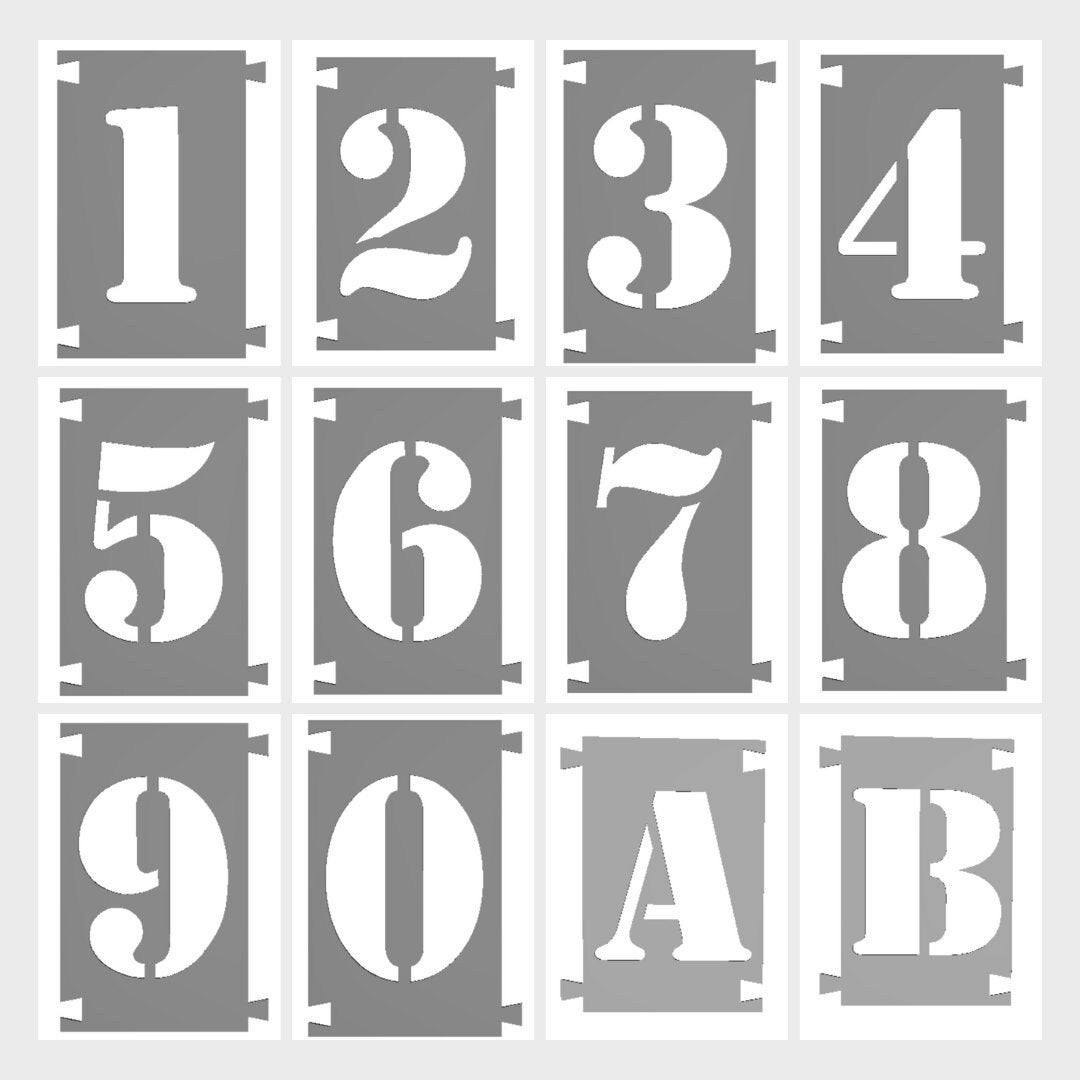 3D Print Stencil Alphabet and Numbers A-Z & 0-9 - Etsy