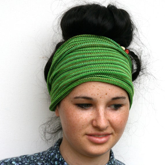 Items similar to Headband / Dread Wrap / Head wrap in Emerald Green on Etsy