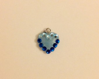 Blue Heart Swarovski Necklace Pendant