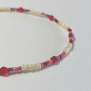 Crimson Sunset Red Crystal Anklet