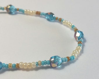 Native Sea Blue Jewel Crystal Anklet