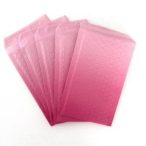 Rosa Ombré-Farbverlauf gepolsterter Blasenversand 4 x 7 Poly-Mailverpackung Eingebrannter Shop-Versandbedarf Kleine Menge oder Masse Kaufen Sie mehr und sparen Sie