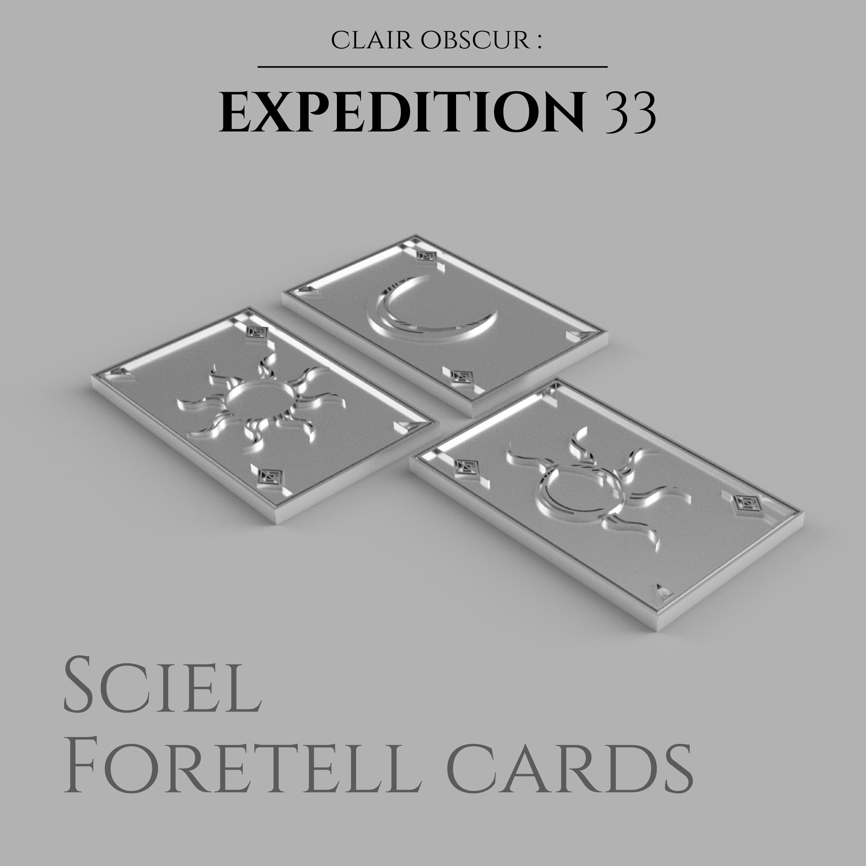 STL 3D MODEL - Replica of Sciel Foretell Cards From Clair Obscur ...
