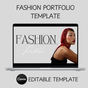 Modelo de Portfólio de Moda Editável | Portfólio de Estilista Canva | Serviços de Estilista Pessoal | Lookbook de Moda para Criadores de Conteúdo