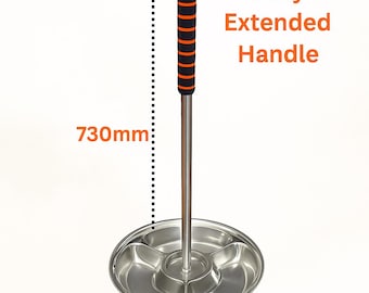 Mother’s Day Gift – No Bend Pet Feeder for Cats or Dogs, Comfort Foam Handle, 3-Section Stainless Steel Dish