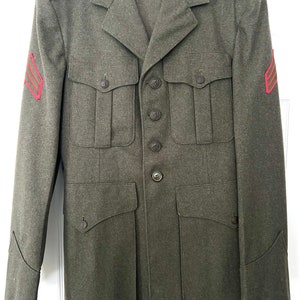 Vintage USMC Marine Corps Officer&#39;s Wool Formal Dress Uniform & Pants- Korean War (1950s)