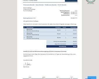 Invoice Small Business Owner/Sole Proprietor/Self-Employed/Freelancer Template as Editable Microsoft Word File