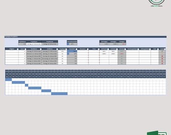 Project plan/schedule/timetable/action plan/overview/structure plan/measurement plan/task plan template as editable Microsoft Excel file