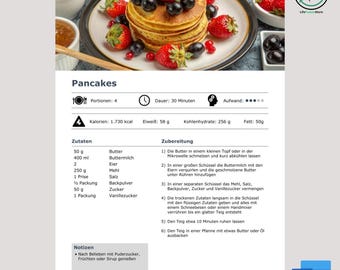 Recipe/recipe sheet/recipe book/recipe guide/cooking recipe/cookbook/cooking instruction/preparation book template as an editable Microsoft Word file
