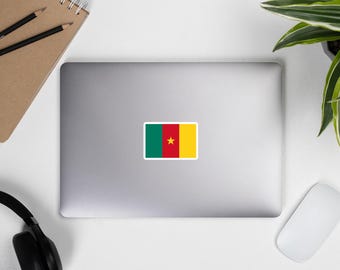 Cameroon Sticker Flag MF for Laptop Book Fridge Guitar Motorcycle ...