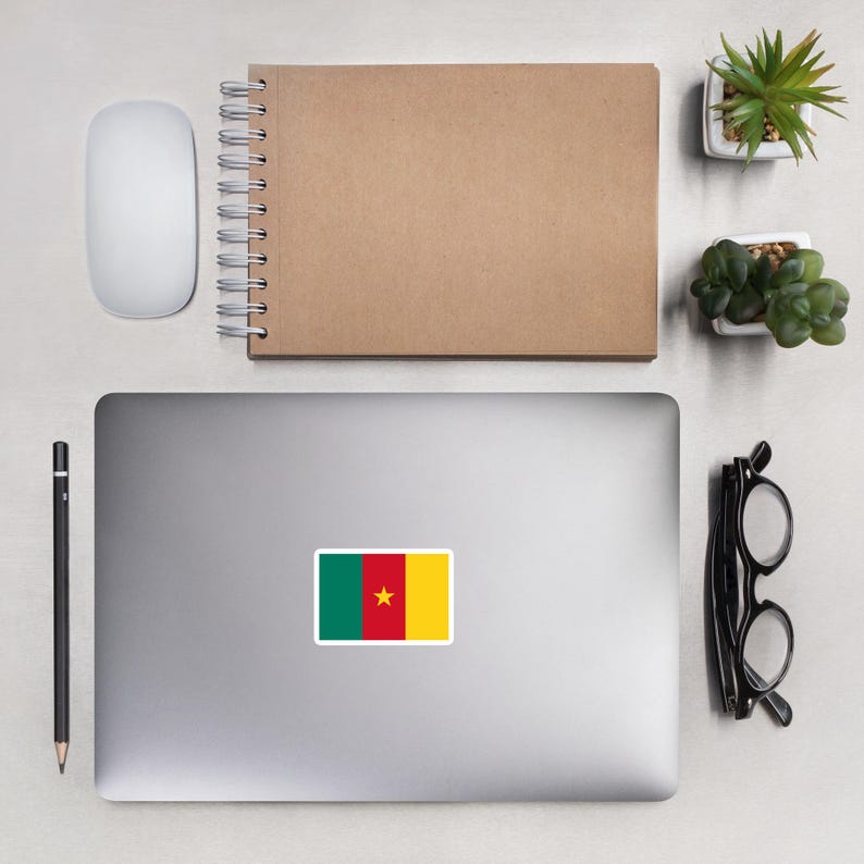 Cameroon National Country Flag Laptop Sticker - Etsy