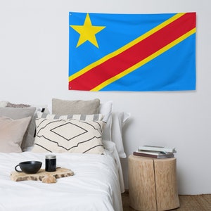 Democratic Republic of Congo National Country Flag Bedroom Wall Decor