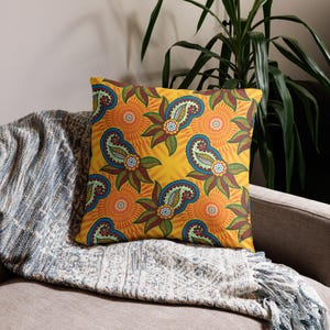 African Ethnic Tribal Abstract Pattern Throw Pillow for Living Room