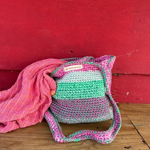 Crochet bag - beach bag / beach bag colorful