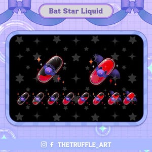 Vampire Red Blood Pill Sub Badges, Liquid Potion Twitch Sub Badges, Halloween Bottle  Twitch Bit Badges Stream Gamer Vtuber OBS Youtube
