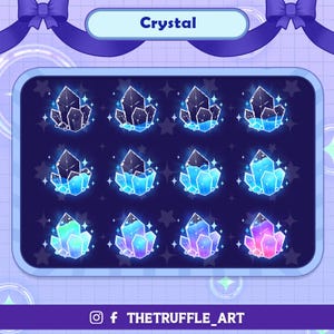 Colorful Liquid Crystal Sub Badge, Gradient Sparkle Liquid  Twitch Sub Badges, Gem Twitch Bit Badges Stream Gamer Vtuber OBS Youtube