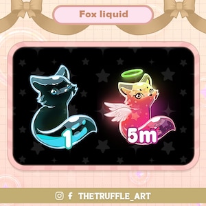 31 Number Liquid Angel Fox , Fox Bottle Twitch Bit Badge/ Sub Bit | Twitch Icon | Discord Role | Stream Badges | Twitch, YouTube, Discord