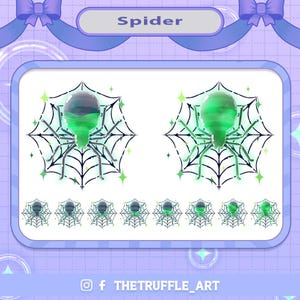 Green Spider Liquid Sub Badges, Toxic Liquid Sub Badges, Magic Poison Spider sub badges, Scary badge for Streamers, YouTubers, OBS