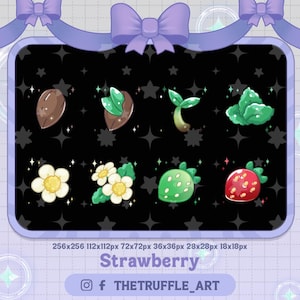Strawberry Sub Badges, Cute Berry  Twitch Sub Badges, Red Twitch Bit Badges Stream Gamer Vtuber OBS Youtube