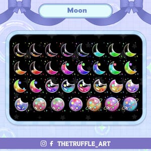 31 Liquid Galaxy Moon Bottle  Bit Badge, Celestial Moon and Star Bottle Twitch Sub Bit Badges Stream For Gamer Vtuber OBS Youtube