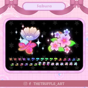 31 Cute Color Sakura  Flower Twitch Bit Badges / Sub Bit | Twitch Icon | Discord Roles | Stream Badges | Twitch, YouTube, Discord