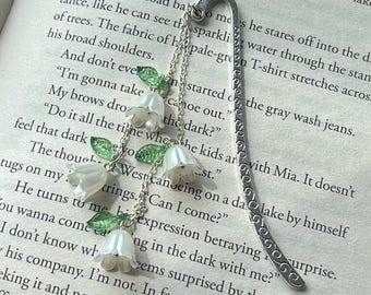 Flower Bookmark - multiple colours available, tulips, silver, floral, bookish, lily of the valley, gift for readers, bookworm gift, bookmark