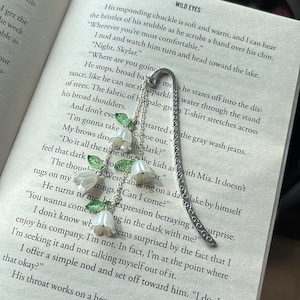 Flower Bookmark - multiple colours available, tulips, silver, floral, bookish, lily of the valley, gift for readers, bookworm gift, bookmark