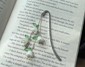 Flower Bookmark - multiple colours available, tulips, silver, floral, bookish, lily of the valley, gift for readers, bookworm gift, bookmark