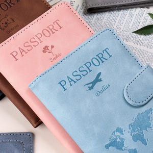 Personalisierte Passhülle & Gepäckanhänger Set: Graviertes Reisegeschenk
