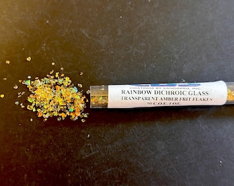 Amber/Gold Dichroic Glass Frit Flakes 90 COE – Sandberg Coatings