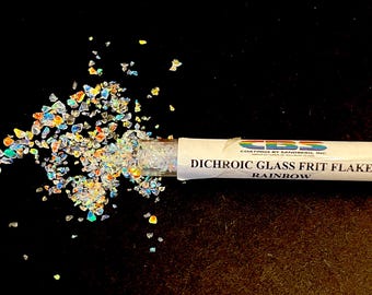 Dichroic Glass Frit Flakes 90 COE – 1 oz Tube, Clear