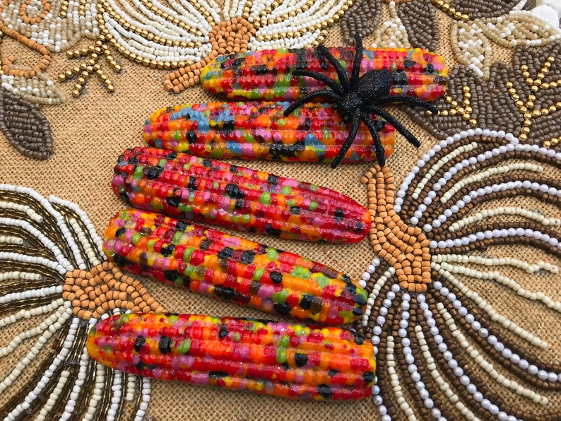Fused/Cast Glass Calico Corn-Indian Corn Fall-Autumn Decor image 2