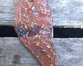Angel Wing - Fused Dichroic Glass Ornament/Suncatcher