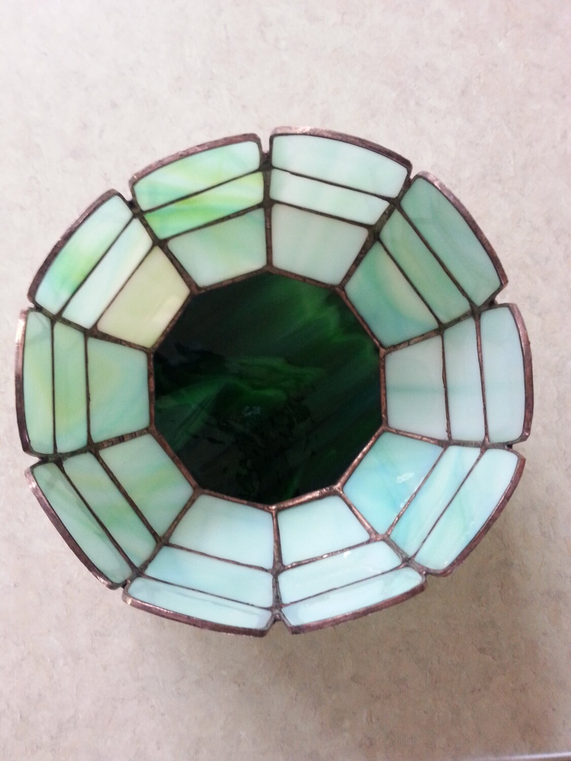 Handmade Stained Glass Terrarium Planter Bowl in Vibrant Green Etsy