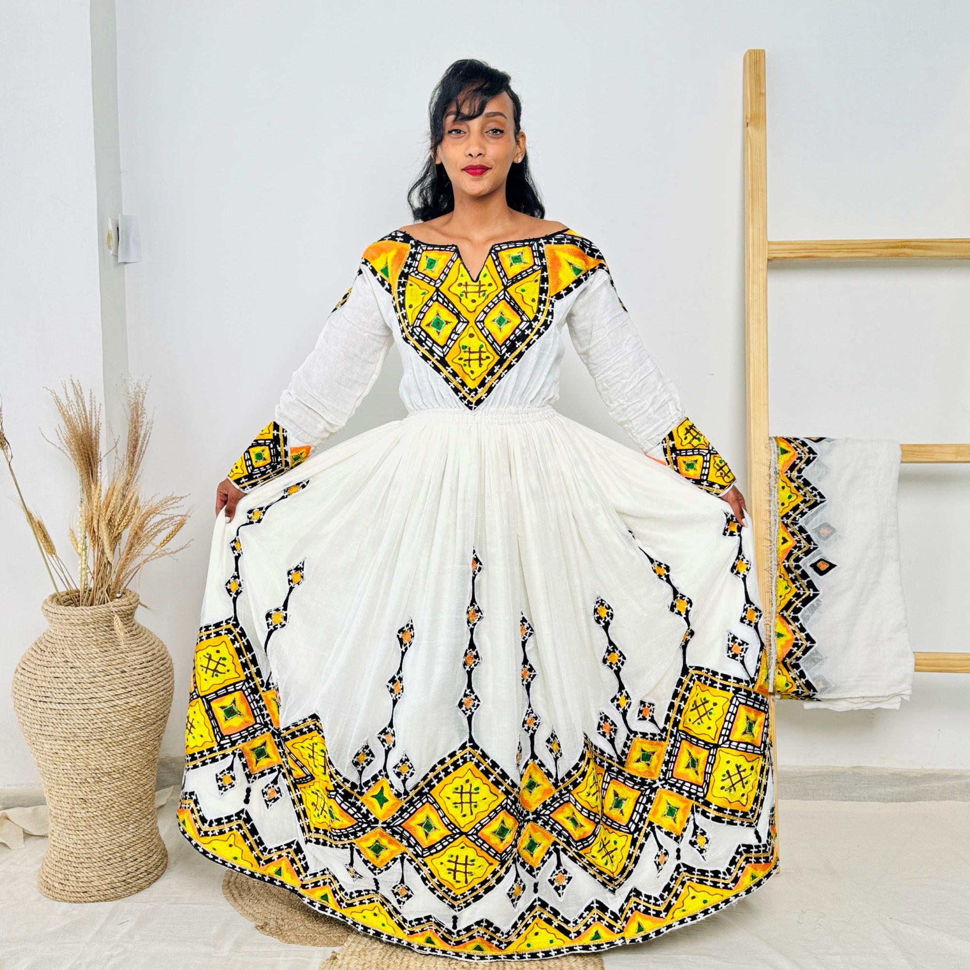 modern ethiopian dress Piece Outfit Modern Ethiopian Wedding Dress Ethiopian
