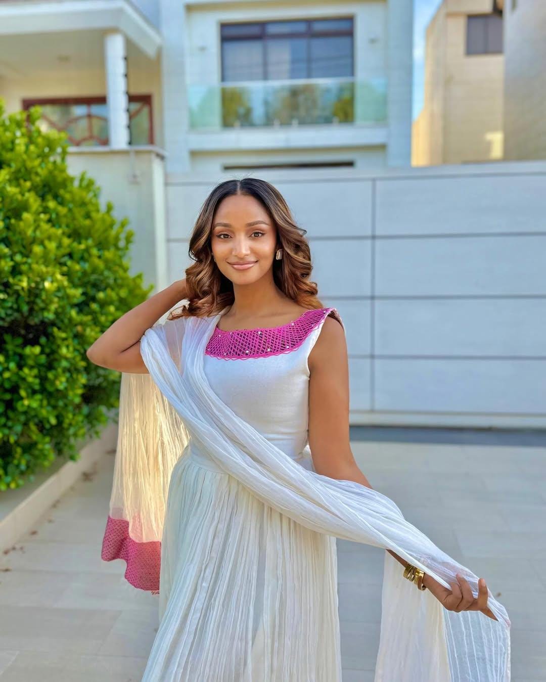 Selam Elegant Traditional Dress Simple Habesha Dress - Main Image