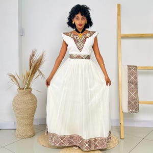 Elegant Habesha Dress | Timeless Design | Handcrafted Tradition | Ethiopian Habesha dress Hab105
