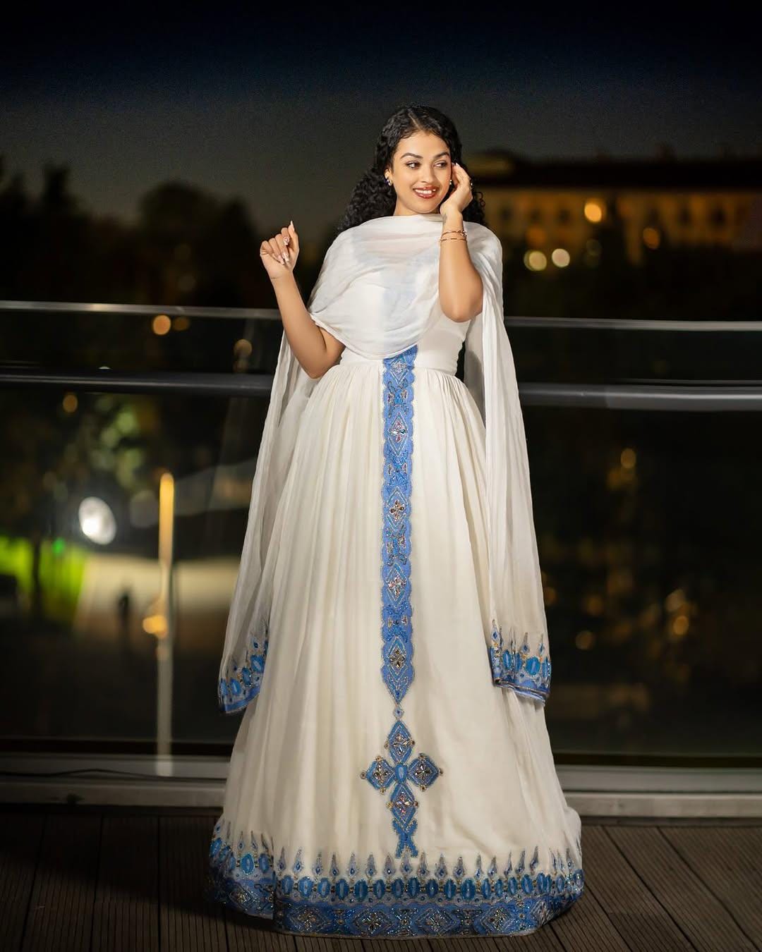 white christmas dresses Habesha Dress/ Kemis – Maizen Design main image 0