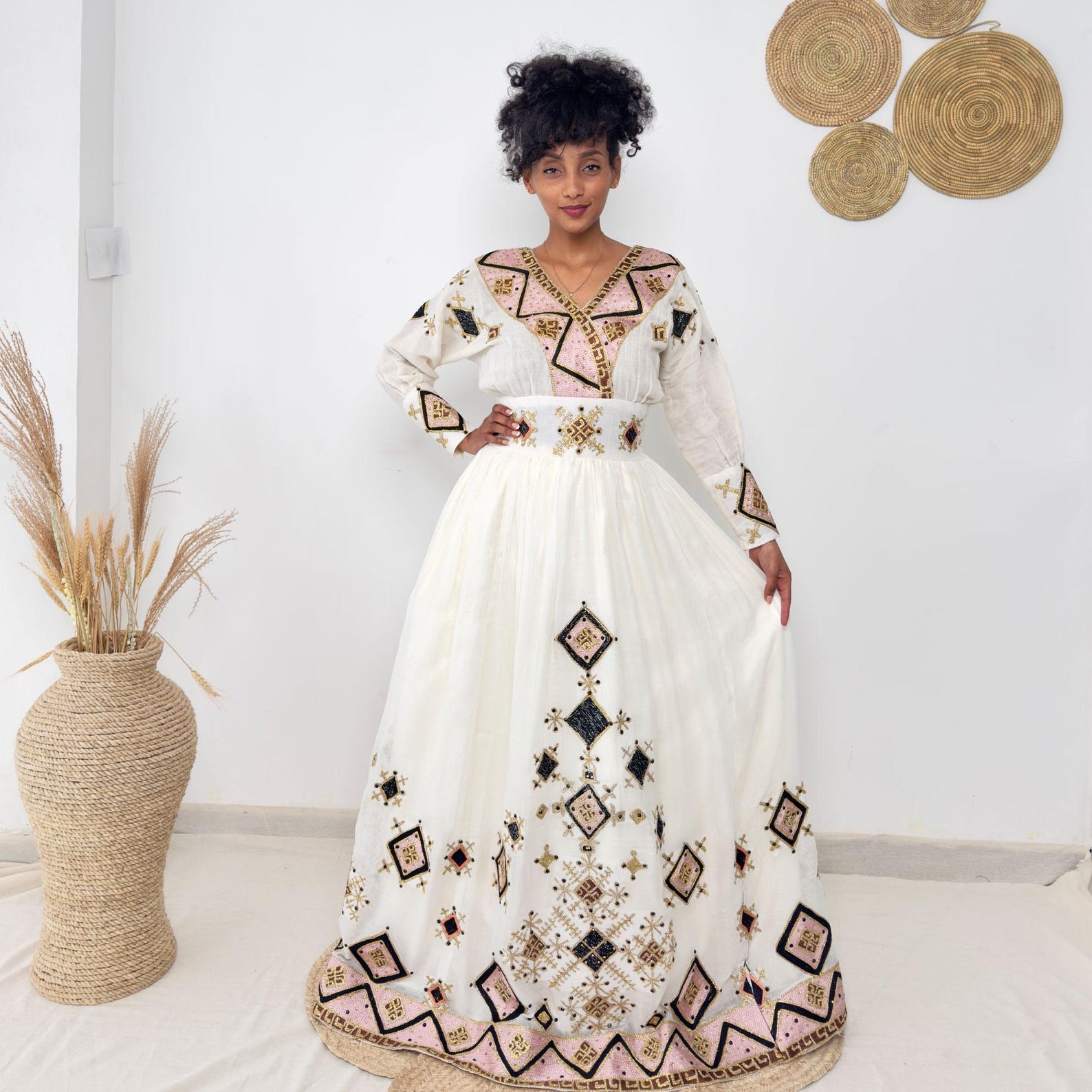 Habesha Kemis | Intricate Tibeb Design | Habesha Wedding Dress ...