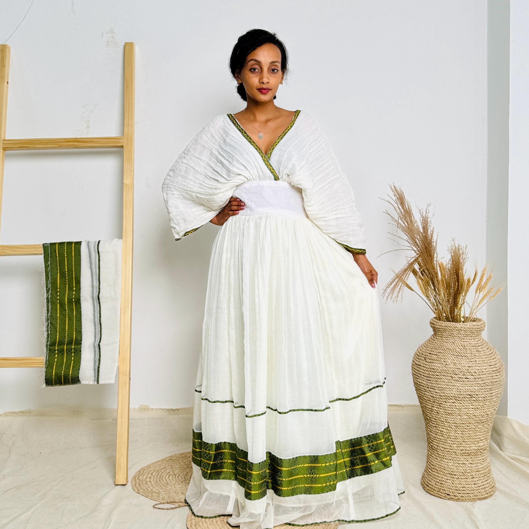 ワンピース Ethiopian dress Shifta7 - AP2439 Two Piece Ethiopian dress M - L