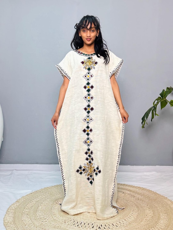 ethiopian casual dress Ethiopian Habesha Tibeb Telet Sleeveless Suspender Dress Summer Fashion Casual Long Dress