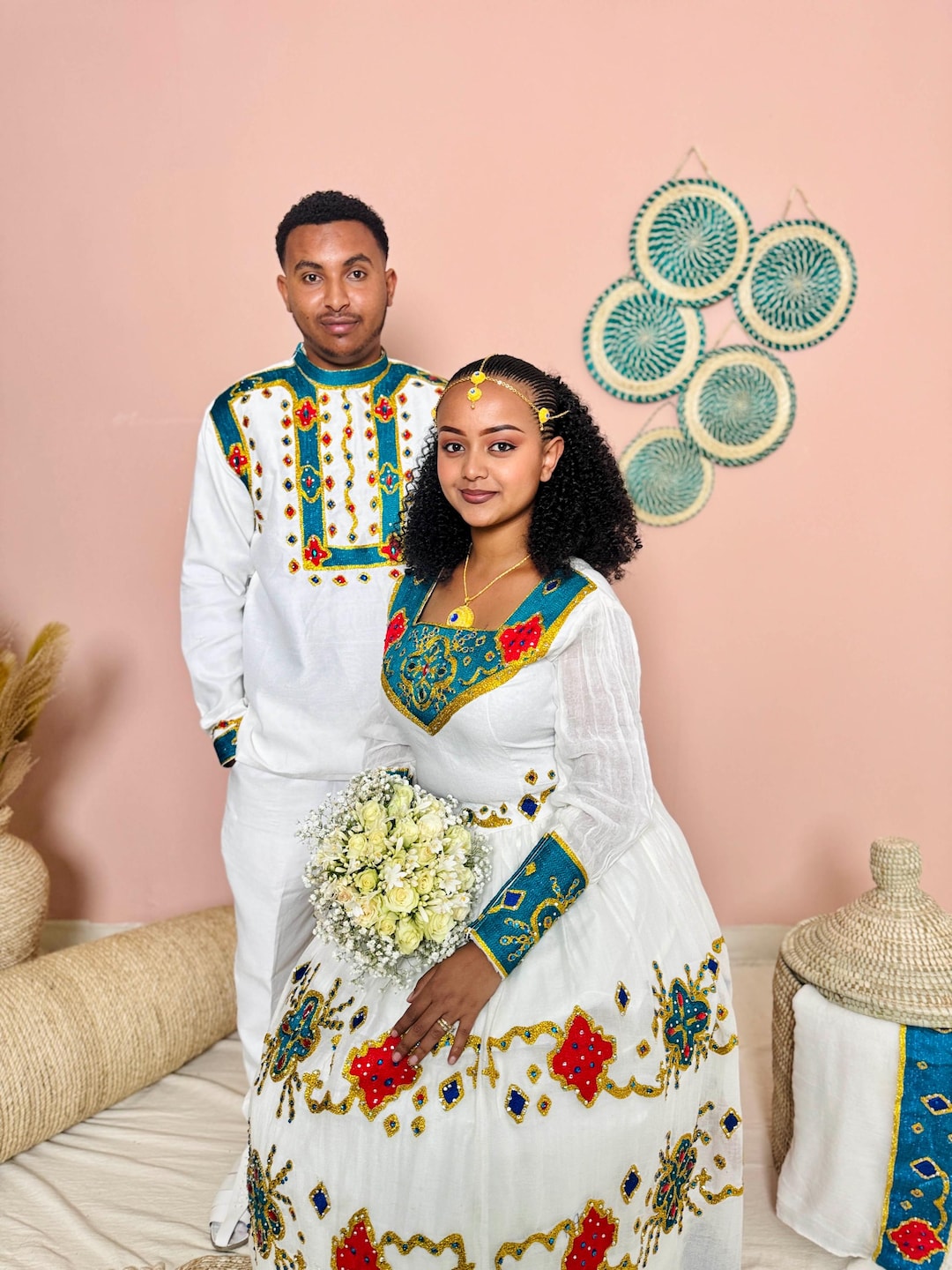 Groom Sweater Skirt Wedding Dress Couples Wedding Attire Blue